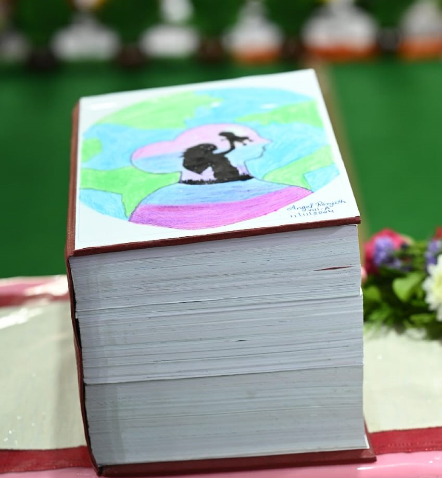 MARY MATHA PUBLIC SCHOOL - BIGGEST HANDWRITTEN BOOK WRITTEN ON A SINGLE SUBJECT BY THE MOST PEOPLE